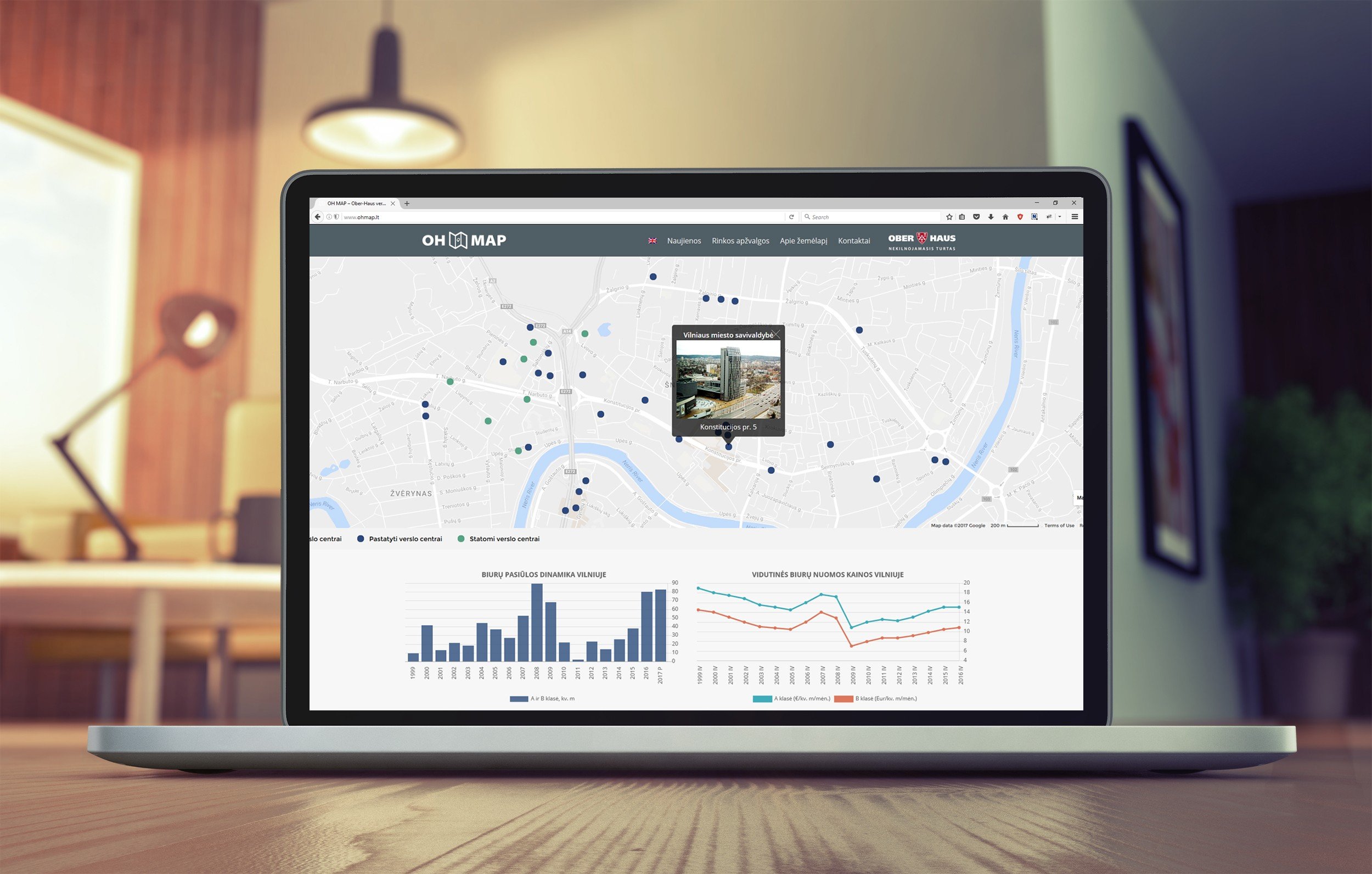 „Ober-Haus“ pristato interaktyvų verslo centrų žemėlapį „OHMAP“