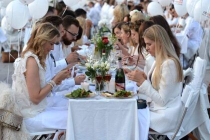 Dinner in white