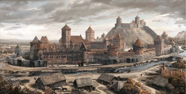 Illustration from Napaleon Kitkauskas's book "Vilnius Castle". Published by the Science and Encyclopedia Publishing Center, 2013.