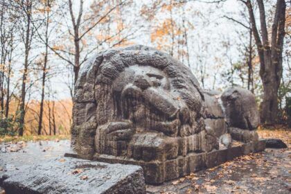 Sculpture "Sleeping Lion"