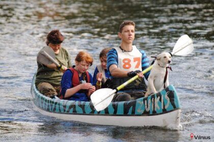 Vilnius regatta. Don't worry. Swimming. Rowing