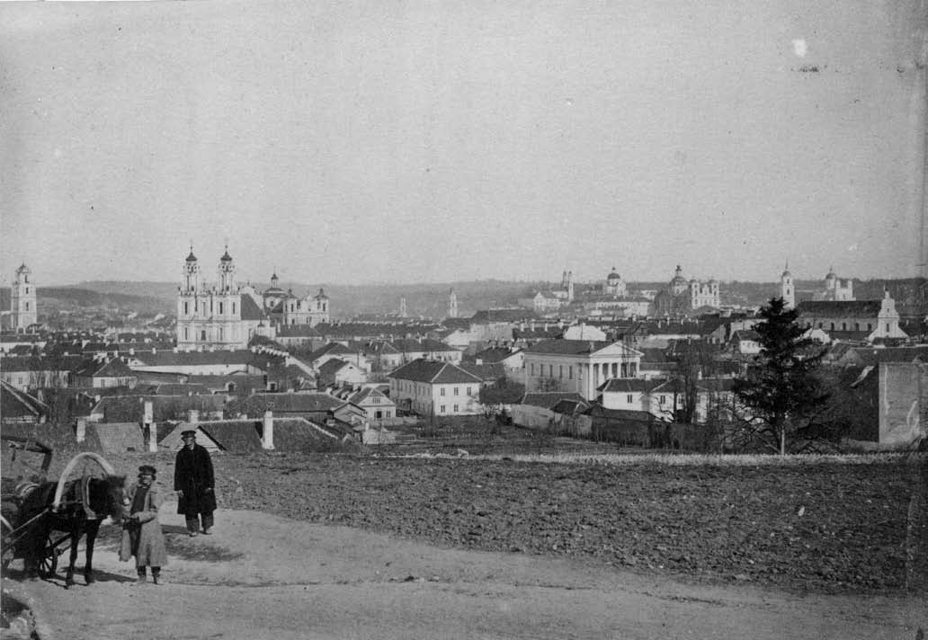 Abdon Corzon. The view of Vilnius from Mount Tauros. Around 1860