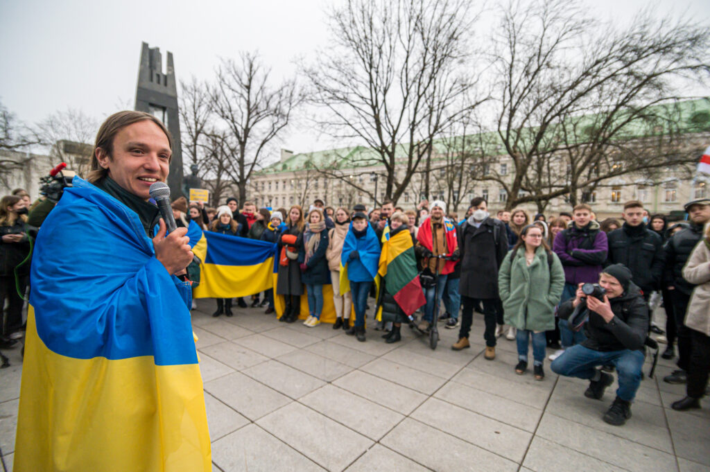 V. Kudirkos aikštėje vyko mitingas Ukrainai palaikyti (nuotraukos)