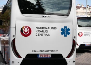 ELTA4238841 Vilnius, 2023 m. Spalio 6 d. (ELTA). Pristatyti pirmieji kraujo rinkimo autobusai. 2023.10.06 12:00:27. Dainius Labutis (ELTA)